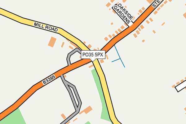 PO35 5PX map - OS OpenMap – Local (Ordnance Survey) PO35 5PX map - OS OpenMap – Local (Ordnance Survey)