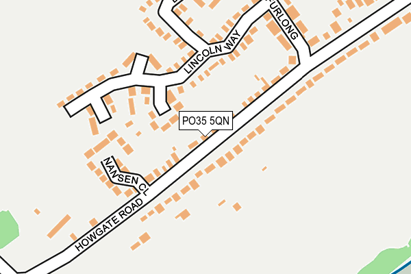 PO35 5QN map - OS OpenMap – Local (Ordnance Survey) PO35 5QN map - OS OpenMap – Local (Ordnance Survey)