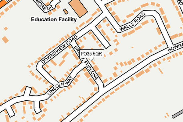 PO35 5QR map - OS OpenMap – Local (Ordnance Survey) PO35 5QR map - OS OpenMap – Local (Ordnance Survey)