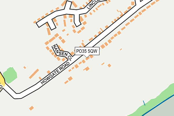 PO35 5QW map - OS OpenMap – Local (Ordnance Survey) PO35 5QW map - OS OpenMap – Local (Ordnance Survey)
