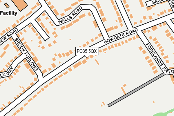 PO35 5QX map - OS OpenMap – Local (Ordnance Survey) PO35 5QX map - OS OpenMap – Local (Ordnance Survey)