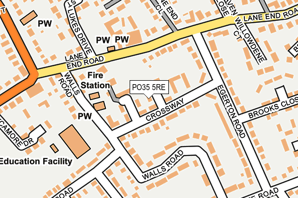 PO35 5RE map - OS OpenMap – Local (Ordnance Survey) PO35 5RE map - OS OpenMap – Local (Ordnance Survey)