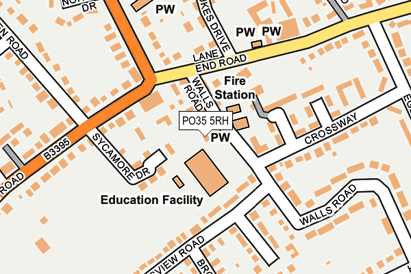PO35 5RH map - OS OpenMap – Local (Ordnance Survey) PO35 5RH map - OS OpenMap – Local (Ordnance Survey)