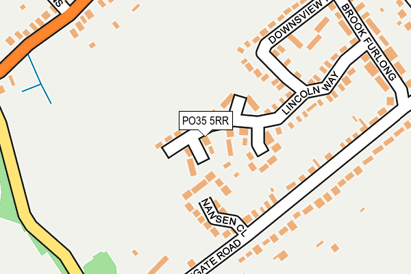 PO35 5RR map - OS OpenMap – Local (Ordnance Survey) PO35 5RR map - OS OpenMap – Local (Ordnance Survey)