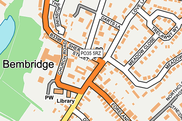 PO35 5RZ map - OS OpenMap – Local (Ordnance Survey) PO35 5RZ map - OS OpenMap – Local (Ordnance Survey)