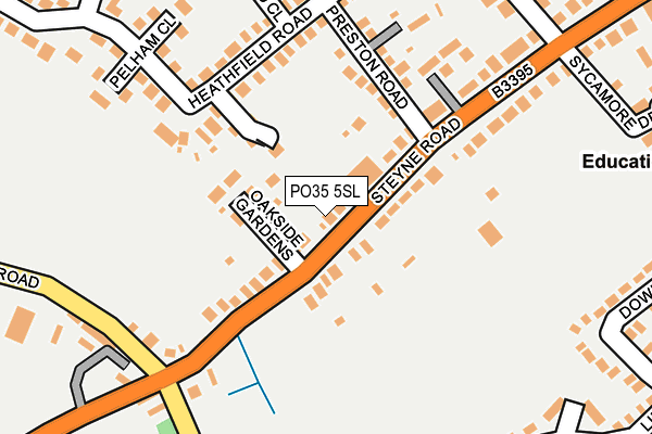 PO35 5SL map - OS OpenMap – Local (Ordnance Survey) PO35 5SL map - OS OpenMap – Local (Ordnance Survey)