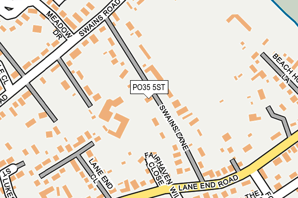 PO35 5ST map - OS OpenMap – Local (Ordnance Survey) PO35 5ST map - OS OpenMap – Local (Ordnance Survey)
