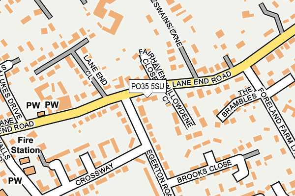 PO35 5SU map - OS OpenMap – Local (Ordnance Survey) PO35 5SU map - OS OpenMap – Local (Ordnance Survey)
