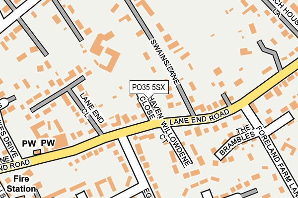 PO35 5SX map - OS OpenMap – Local (Ordnance Survey) PO35 5SX map - OS OpenMap – Local (Ordnance Survey)