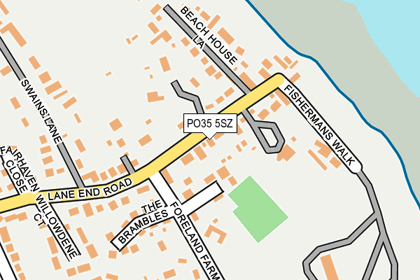 PO35 5SZ map - OS OpenMap – Local (Ordnance Survey) PO35 5SZ map - OS OpenMap – Local (Ordnance Survey)
