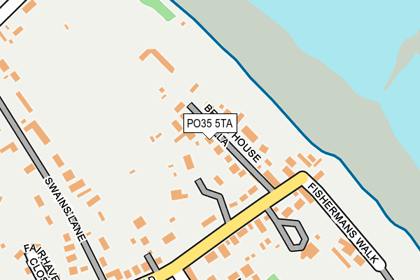 PO35 5TA map - OS OpenMap – Local (Ordnance Survey) PO35 5TA map - OS OpenMap – Local (Ordnance Survey)