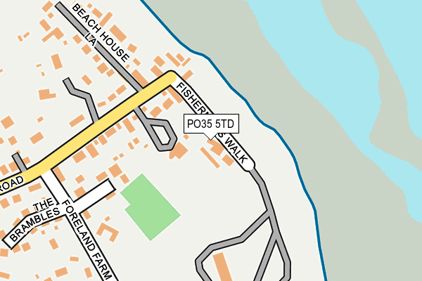 PO35 5TD map - OS OpenMap – Local (Ordnance Survey) PO35 5TD map - OS OpenMap – Local (Ordnance Survey)