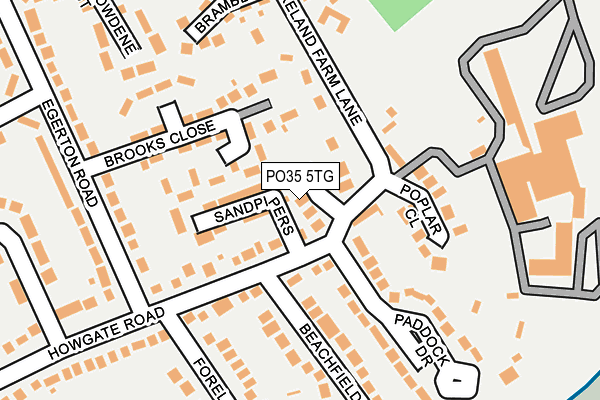 PO35 5TG map - OS OpenMap – Local (Ordnance Survey) PO35 5TG map - OS OpenMap – Local (Ordnance Survey)
