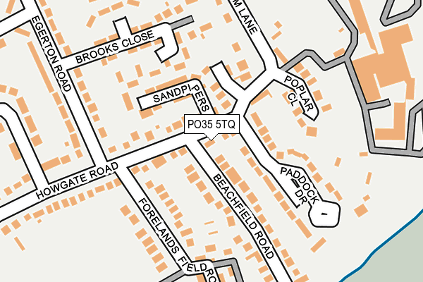 PO35 5TQ map - OS OpenMap – Local (Ordnance Survey) PO35 5TQ map - OS OpenMap – Local (Ordnance Survey)