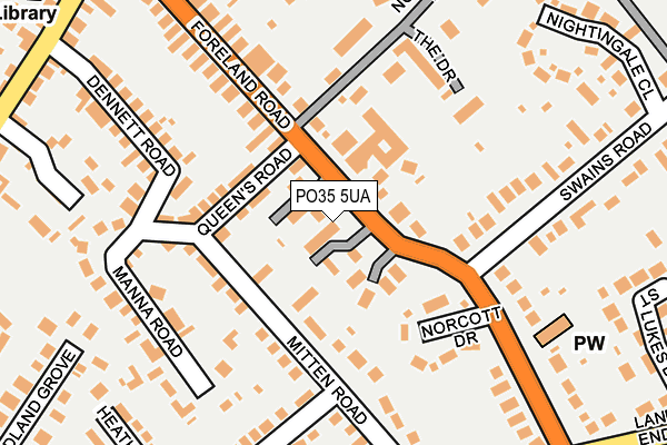 PO35 5UA map - OS OpenMap – Local (Ordnance Survey) PO35 5UA map - OS OpenMap – Local (Ordnance Survey)