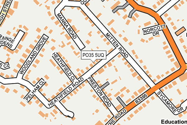 PO35 5UQ map - OS OpenMap – Local (Ordnance Survey) PO35 5UQ map - OS OpenMap – Local (Ordnance Survey)