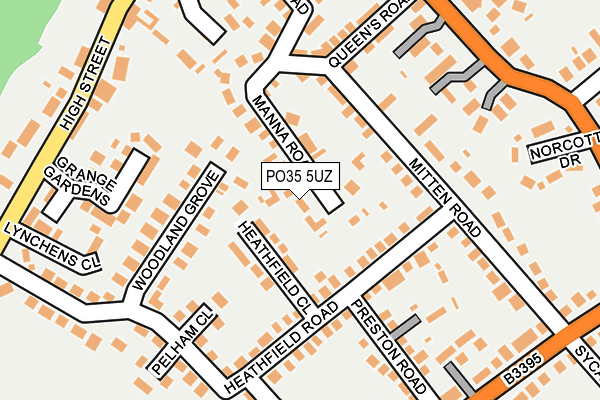PO35 5UZ map - OS OpenMap – Local (Ordnance Survey) PO35 5UZ map - OS OpenMap – Local (Ordnance Survey)