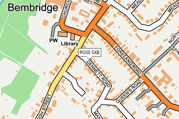 PO35 5XB map - OS OpenMap – Local (Ordnance Survey) PO35 5XB map - OS OpenMap – Local (Ordnance Survey)