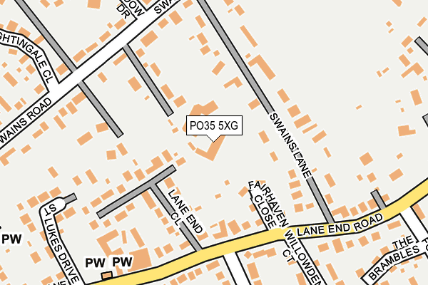 PO35 5XG map - OS OpenMap – Local (Ordnance Survey) PO35 5XG map - OS OpenMap – Local (Ordnance Survey)