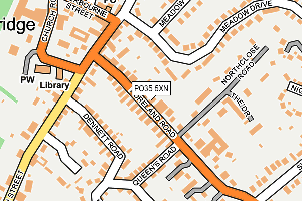 PO35 5XN map - OS OpenMap – Local (Ordnance Survey) PO35 5XN map - OS OpenMap – Local (Ordnance Survey)