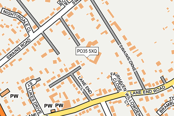 PO35 5XQ map - OS OpenMap – Local (Ordnance Survey) PO35 5XQ map - OS OpenMap – Local (Ordnance Survey)