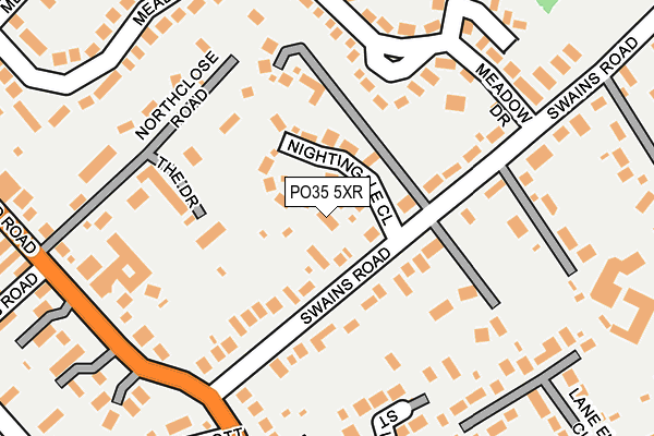 PO35 5XR map - OS OpenMap – Local (Ordnance Survey) PO35 5XR map - OS OpenMap – Local (Ordnance Survey)