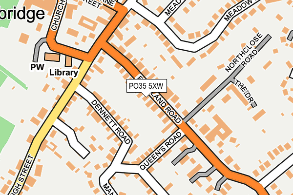 PO35 5XW map - OS OpenMap – Local (Ordnance Survey) PO35 5XW map - OS OpenMap – Local (Ordnance Survey)