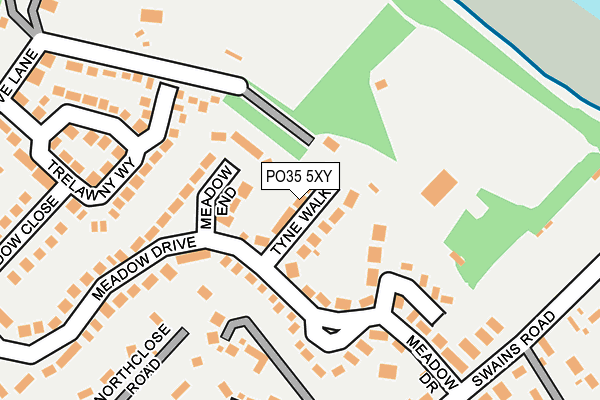 PO35 5XY map - OS OpenMap – Local (Ordnance Survey) PO35 5XY map - OS OpenMap – Local (Ordnance Survey)