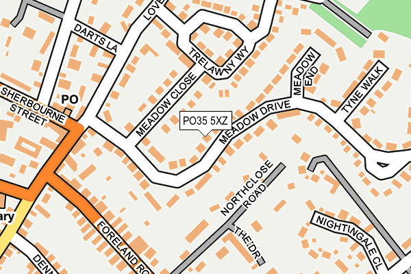 PO35 5XZ map - OS OpenMap – Local (Ordnance Survey) PO35 5XZ map - OS OpenMap – Local (Ordnance Survey)