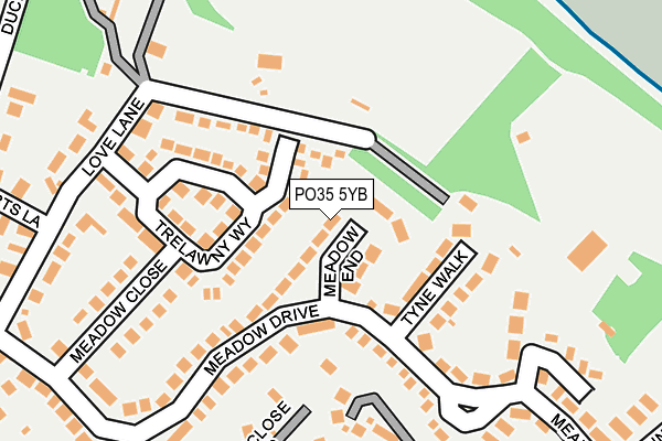 PO35 5YB map - OS OpenMap – Local (Ordnance Survey) PO35 5YB map - OS OpenMap – Local (Ordnance Survey)