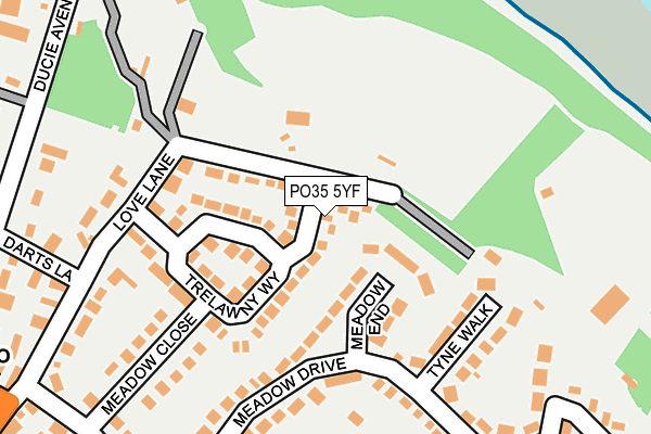 PO35 5YF map - OS OpenMap – Local (Ordnance Survey) PO35 5YF map - OS OpenMap – Local (Ordnance Survey)