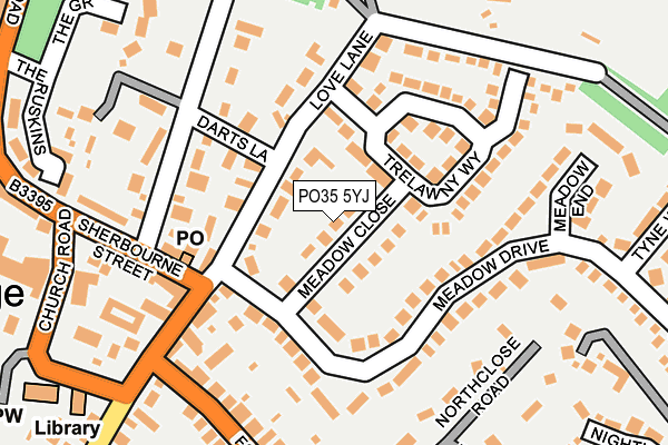 PO35 5YJ map - OS OpenMap – Local (Ordnance Survey) PO35 5YJ map - OS OpenMap – Local (Ordnance Survey)