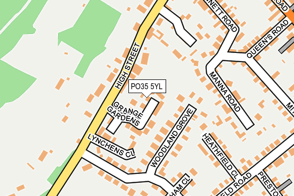 PO35 5YL map - OS OpenMap – Local (Ordnance Survey) PO35 5YL map - OS OpenMap – Local (Ordnance Survey)