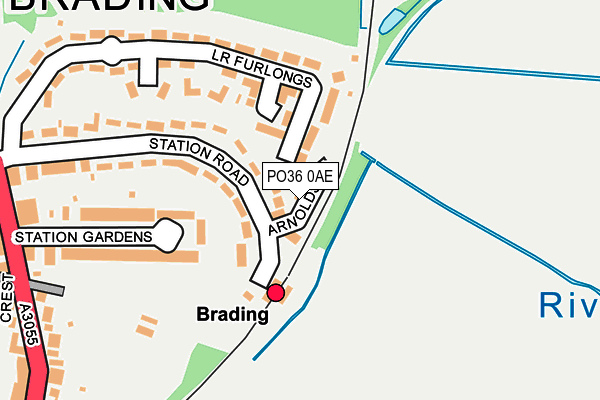 PO36 0AE map - OS OpenMap – Local (Ordnance Survey) PO36 0AE map - OS OpenMap – Local (Ordnance Survey)