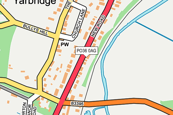 PO36 0AG map - OS OpenMap – Local (Ordnance Survey) PO36 0AG map - OS OpenMap – Local (Ordnance Survey)