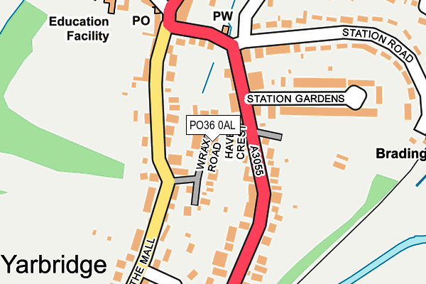 PO36 0AL map - OS OpenMap – Local (Ordnance Survey) PO36 0AL map - OS OpenMap – Local (Ordnance Survey)