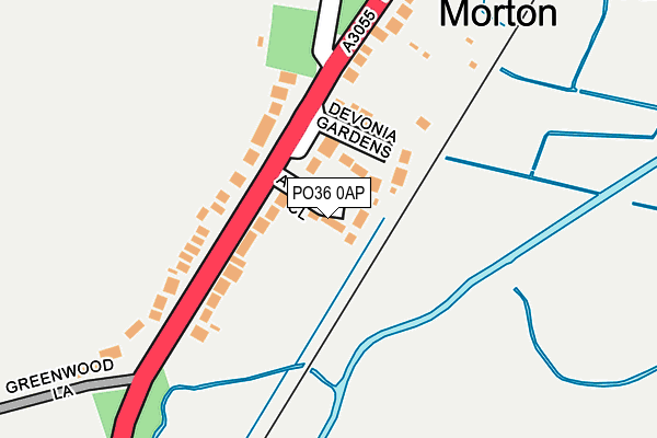 PO36 0AP map - OS OpenMap – Local (Ordnance Survey) PO36 0AP map - OS OpenMap – Local (Ordnance Survey)