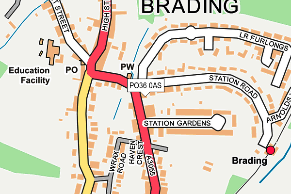 PO36 0AS map - OS OpenMap – Local (Ordnance Survey) PO36 0AS map - OS OpenMap – Local (Ordnance Survey)