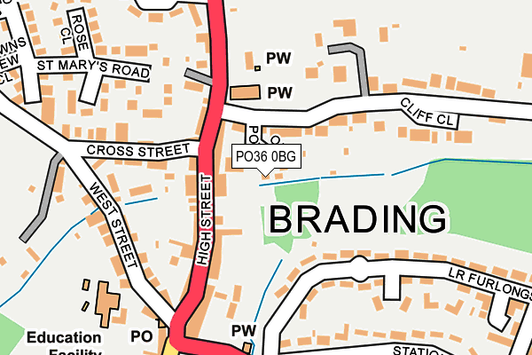 PO36 0BG map - OS OpenMap – Local (Ordnance Survey) PO36 0BG map - OS OpenMap – Local (Ordnance Survey)