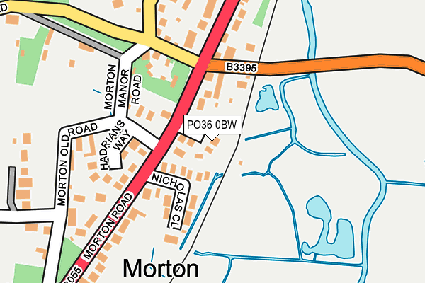 PO36 0BW map - OS OpenMap – Local (Ordnance Survey) PO36 0BW map - OS OpenMap – Local (Ordnance Survey)