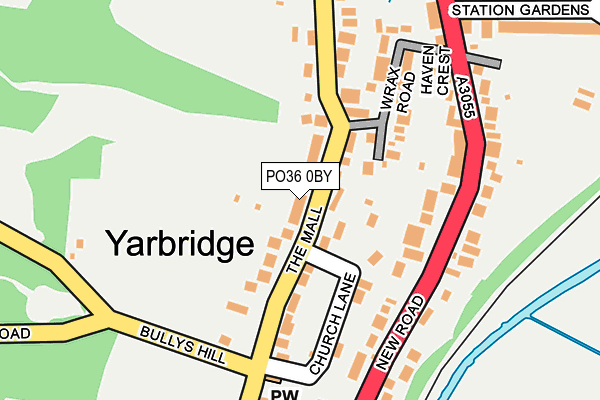 PO36 0BY map - OS OpenMap – Local (Ordnance Survey) PO36 0BY map - OS OpenMap – Local (Ordnance Survey)