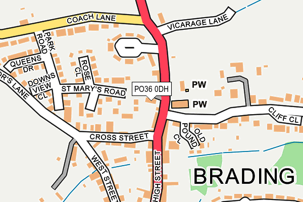 PO36 0DH map - OS OpenMap – Local (Ordnance Survey) PO36 0DH map - OS OpenMap – Local (Ordnance Survey)