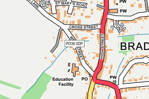PO36 0DP map - OS OpenMap – Local (Ordnance Survey) PO36 0DP map - OS OpenMap – Local (Ordnance Survey)