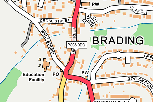 PO36 0DQ map - OS OpenMap – Local (Ordnance Survey) PO36 0DQ map - OS OpenMap – Local (Ordnance Survey)
