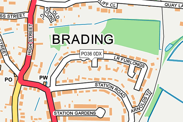 PO36 0DX map - OS OpenMap – Local (Ordnance Survey) PO36 0DX map - OS OpenMap – Local (Ordnance Survey)