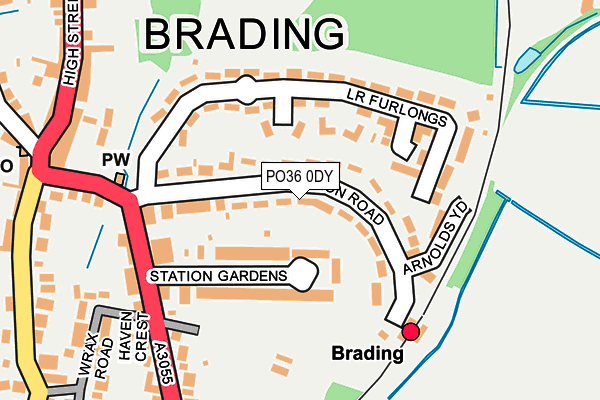 PO36 0DY map - OS OpenMap – Local (Ordnance Survey)