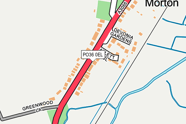 PO36 0EL map - OS OpenMap – Local (Ordnance Survey) PO36 0EL map - OS OpenMap – Local (Ordnance Survey)