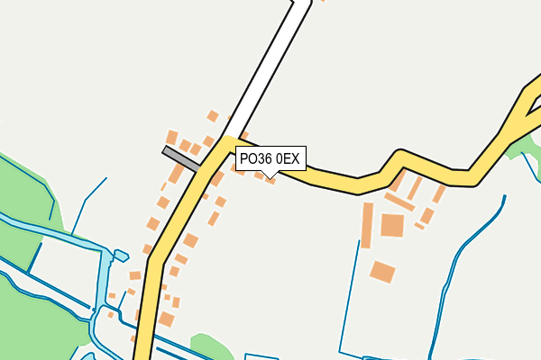 PO36 0EX map - OS OpenMap – Local (Ordnance Survey) PO36 0EX map - OS OpenMap – Local (Ordnance Survey)