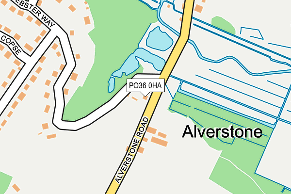 PO36 0HA map - OS OpenMap – Local (Ordnance Survey) PO36 0HA map - OS OpenMap – Local (Ordnance Survey)