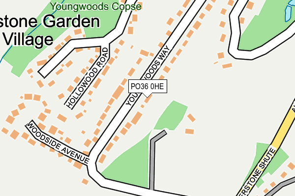 PO36 0HE map - OS OpenMap – Local (Ordnance Survey) PO36 0HE map - OS OpenMap – Local (Ordnance Survey)